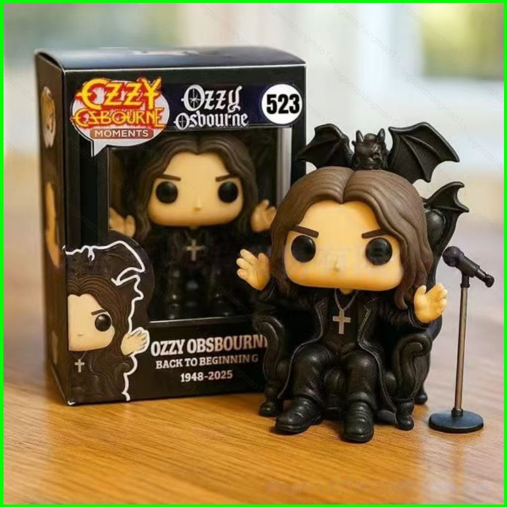 PS1 FUNKO POP Ozzy Osbourne Action Figure Whimsical เป็ดเครื่องประดับตกแต่งบ้านของขวัญสําหรับเด็กคอล