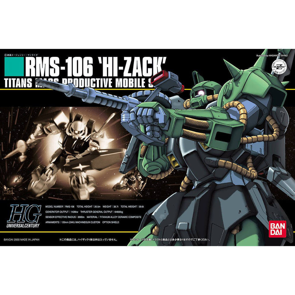 GUNDAM HG HGUC 1/144 012 RMS-106 Hi-Zack Zack Animation สินค้าของสะสมประกอบรุ่นของขวัญ