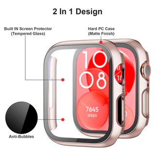 กระจกนิรภัย PC กรณีนาฬิกา for Huawei Watch Fit 5/5 Pro/4/4 Pro กันชนป้องกันหน้าจอสำหรับ อุปกรณ์เสริม for Huawei Fit 3