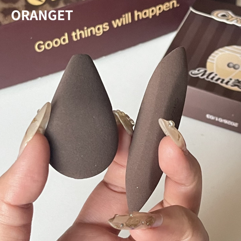 ORANGET รายละเอียด พัฟแป้ง ฮาโลขนาดเล็ก ฟองน้ำแต่งหน้า นิ้วหัวแม่มือ พัฟ สำหรับการใช้งานที่แม่นยำและการคอนทัวร์