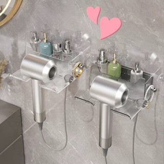 ที่วางไดร์ ชั้นติดผนัง ไม่ต้องเจาะผนัง ที่แขวนไดร์เป่าผม อเน…