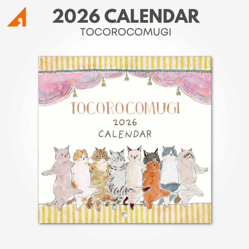 Active Corporation 2026 Calendar Wall Hanging TOCOROCOMUGI (January 2026 Start) 26ACL-79, Japan Diar