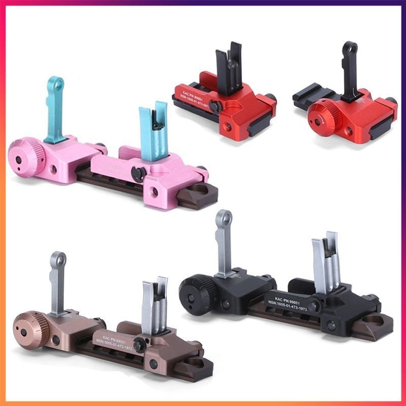 KAC300 เครื่อง Sight All-Metal พับไก่ Sight ด้านหน้าด้านหลังที่ถูกต้อง 20 มม.รถไฟ Universal อุปกรณ์เ