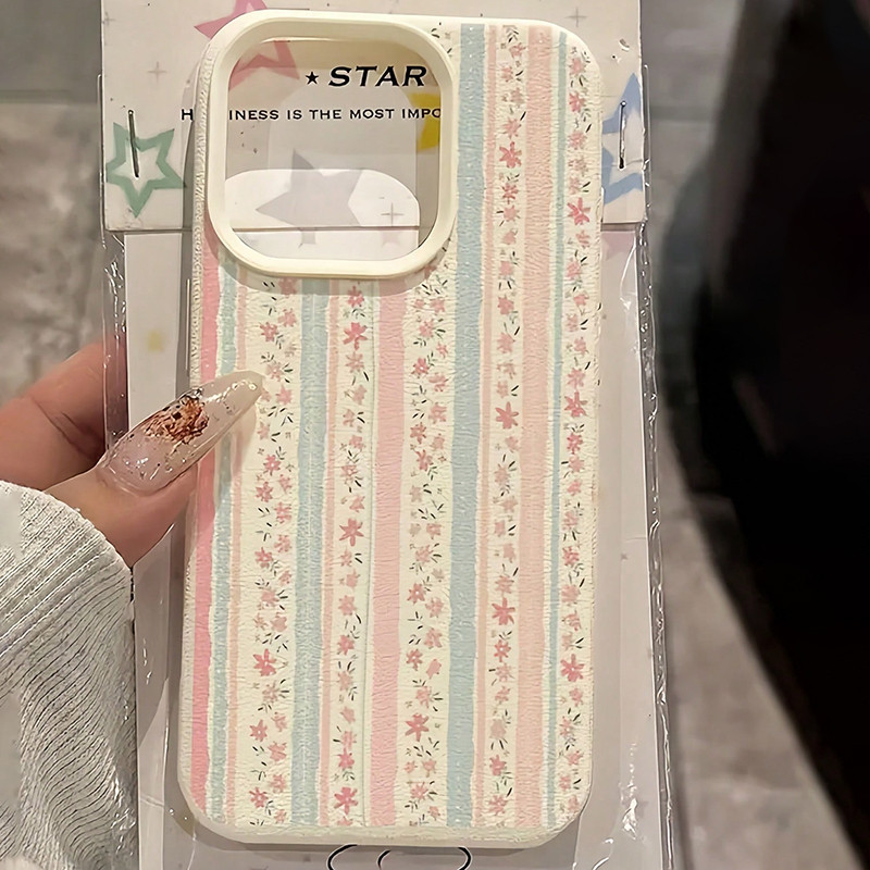 สีขาวดอกไม้สีฟ้าและสีชมพูลาย Minimalist รูปแบบเคสโทรศัพท์สําหรับ Xiaomi 15T 14T 13T Pro 15 14 13 Poco X7 X6 X5 F7 F6 F5 ฝาครอบ