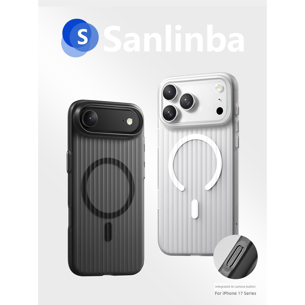 เคส 425 ไอโฟน 425 degree case Sanlinba Skin-Feel Striped Apple Protective Case Magnetic
