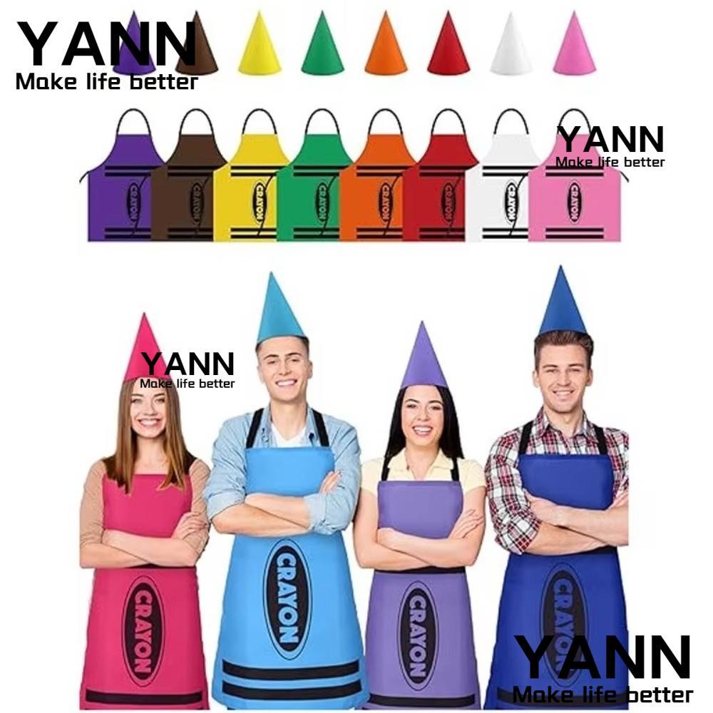 YANN Crayon Themed Gnome ชุด, ชุดแฟนซีตลกผ้ากันเปื้อน Crayon, ทําความสะอาดที่มีสีสัน Art Craft กิจกร