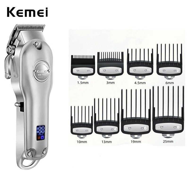 Kemei 1987 ไฟฟ้า Fade ผม Clippers ที่มีประสิทธิภาพ Taper ตัดผม Professional ไร้สายผม Trimmer ผู้ชายจ