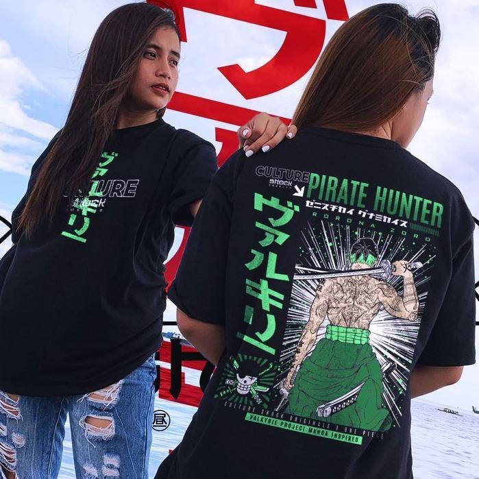 【จัดส่งไว】เสื้อยืดอนิเมะ คอกลม One Piece รุ่น unisex ระบายอากาศ ดูดซับเหงื่อ สีขาว สีดำ