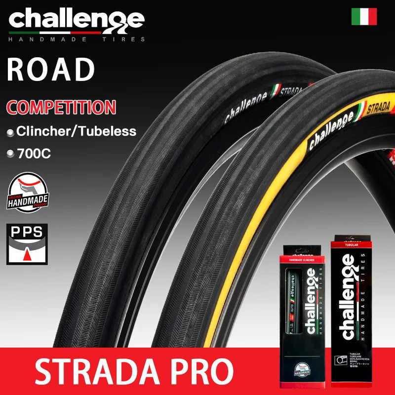 CHALLENGE STRADA Pro 700C Tubeless Clincher ยางจักรยาน ultralight สำหรับเสือหมอบ ขนาด 700x25 - 700x3