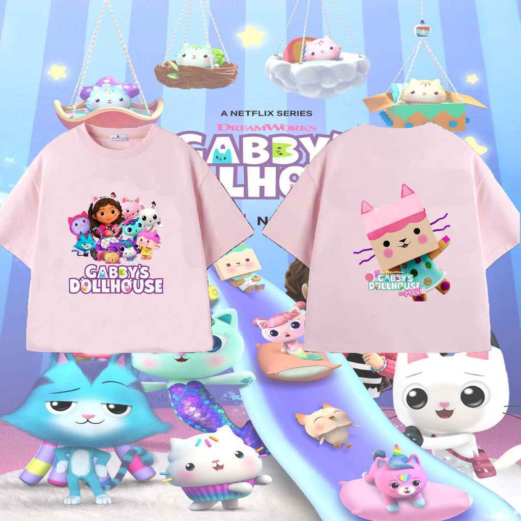 Gabby’s Dollhouse: The Movie Kids T-Shirt | Baby Box Design | เสื้อยืดเด็ก ลายเบบี้บ็อกซ์ จากภาพยนตร์ Gabby’s Dollhouse