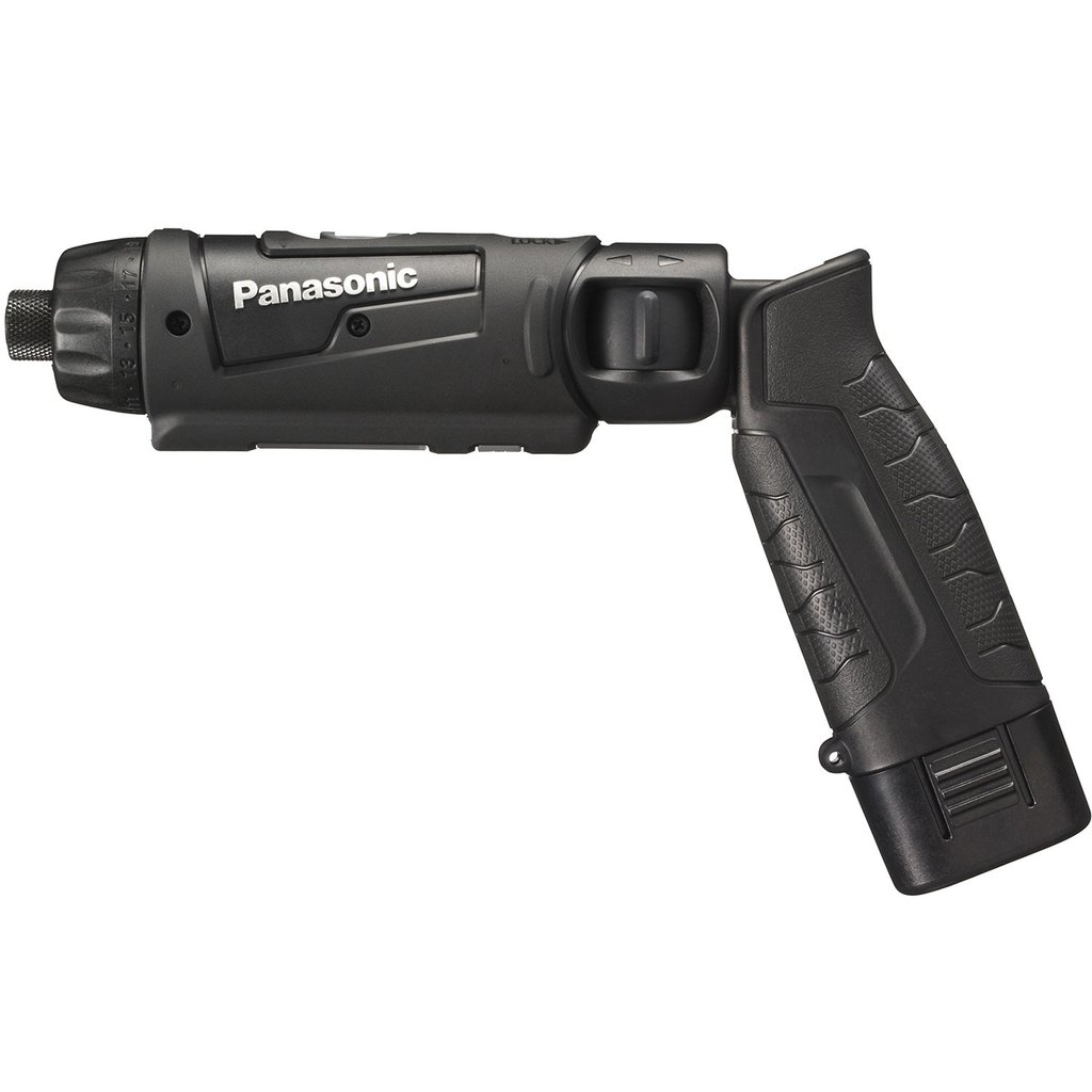 Panasonic Rechargeable Stick Drill Driver, 7.2V 1.5Ah Battery Pack x 2, Charger, and Case Included, 