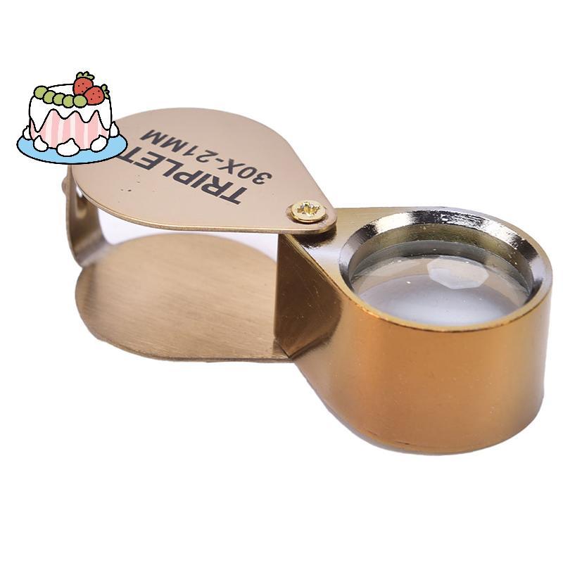[Sep] แว่นขยาย 30x21 มม. Jewelers Gold Eye Tool Jewellery แก้ว Loupe แบบพับได้ [COD]