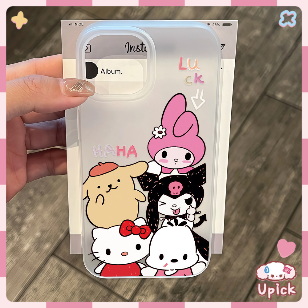 Upick-การ์ตูนที่น่ารัก For เคสไอโฟน 17 13 11 16 Pro Max Case iPhone 14 12 15 Pro Max  8Plus matte ป้