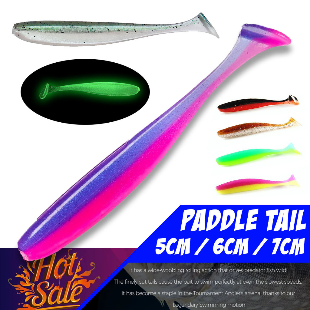 MATA ตกปลา MANIA Softlure Paddle Tail หล่อเหยื่อตกปลา 5 ซม.6 ซม.7 ซม.วัสดุยางไม่มีตะขอ Kalen Lure