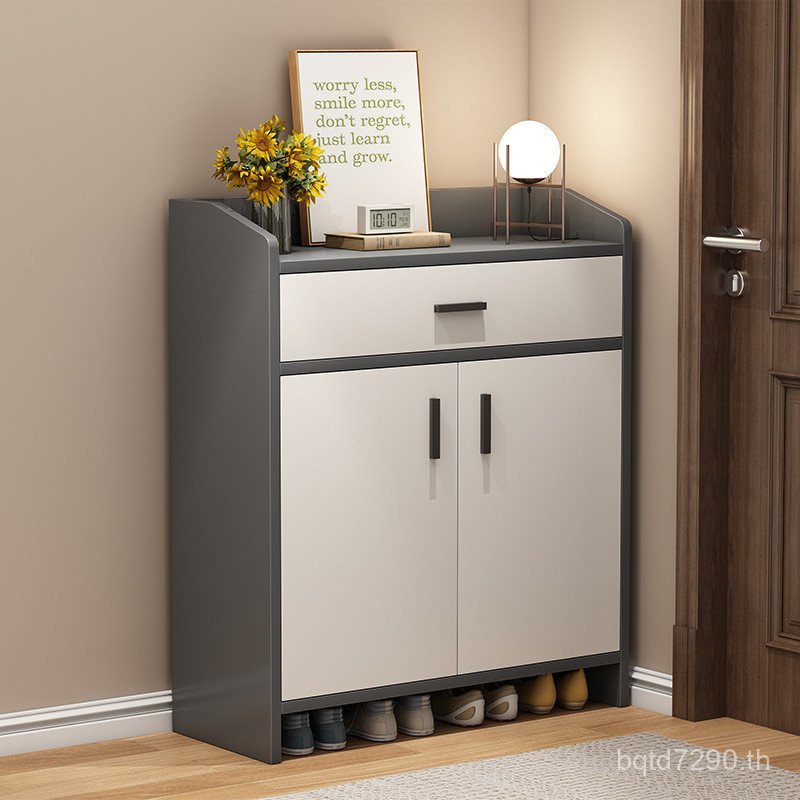 เช่า House Cabinet Entry ตู้รองเท้าขนาดใหญ่ Doorway Saving Entrance Storage Space Simple Integrated 