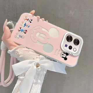 เคส Vivo V70 Case เคสลายการ์ตูนคู่รักน่ารัก มิกกี้ มินนี่ เมาส์ แบบด้าน กันกระแทก พร้อมสายคล้องโทรศัพท์ ขอบซิลิโคนอ่อนนุ่ม เคสโทรศัพท์สำหรับสาว ๆ นักเรียน