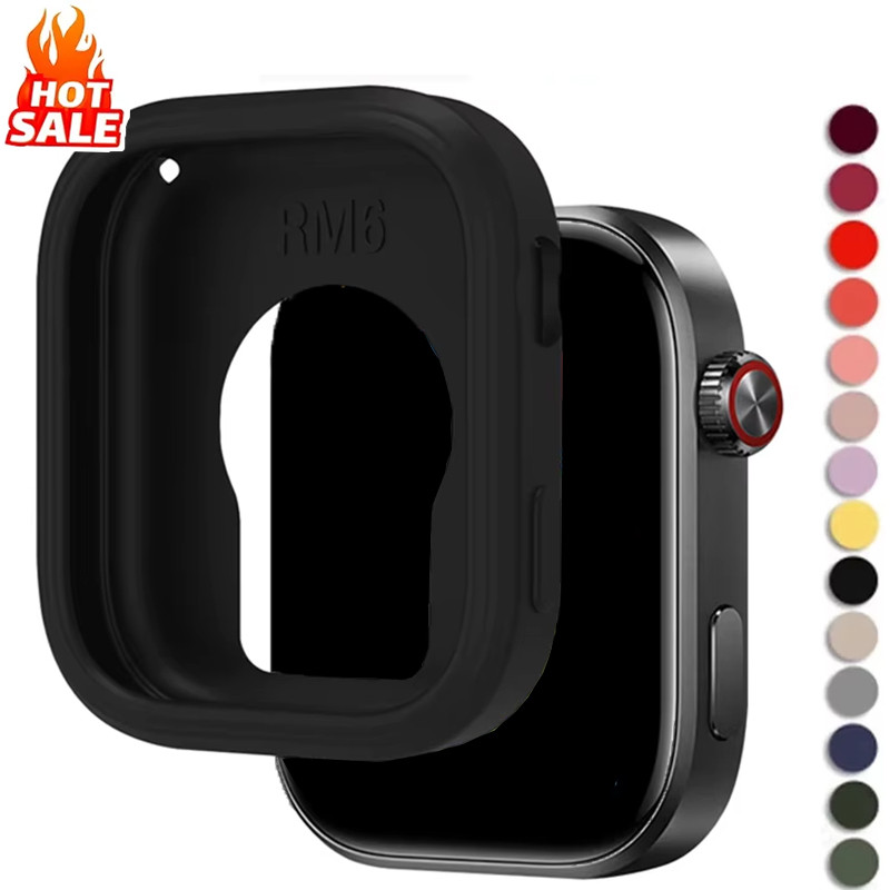 กรณีซิลิโคนอ่อนเข้ากันได้สำหรับนาฬิกา for Redmi watch 6 กรณีครอบคลุมร่อง (ไม่มีฟิล์ม) กรอบกันชนเชลล์ป้องกันการตกกระแทก