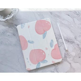 เคสไอแพดพีชสีชมพูน่ารัก ไอแพด อากาศ 4 5 6 ไอแพด 10 10.9" 2022 ไอแพด มือโปร 12.9' 2021 มือโปร 11" 13'