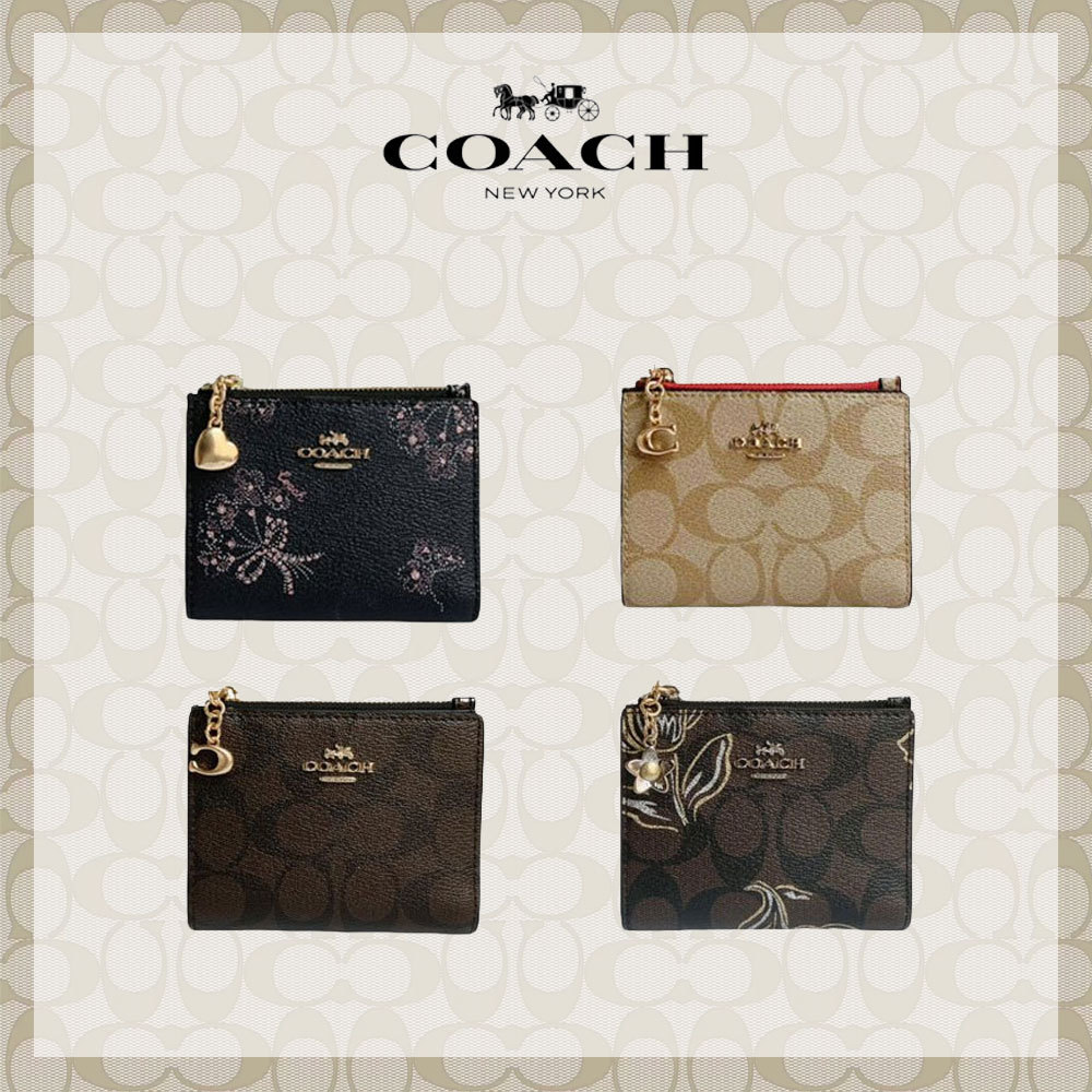 Coach กระเป๋าสตางค์ กระเป๋าสตางค์ใบสั้น กระเป๋าสตางค์ผู้หญิง  73876 78002