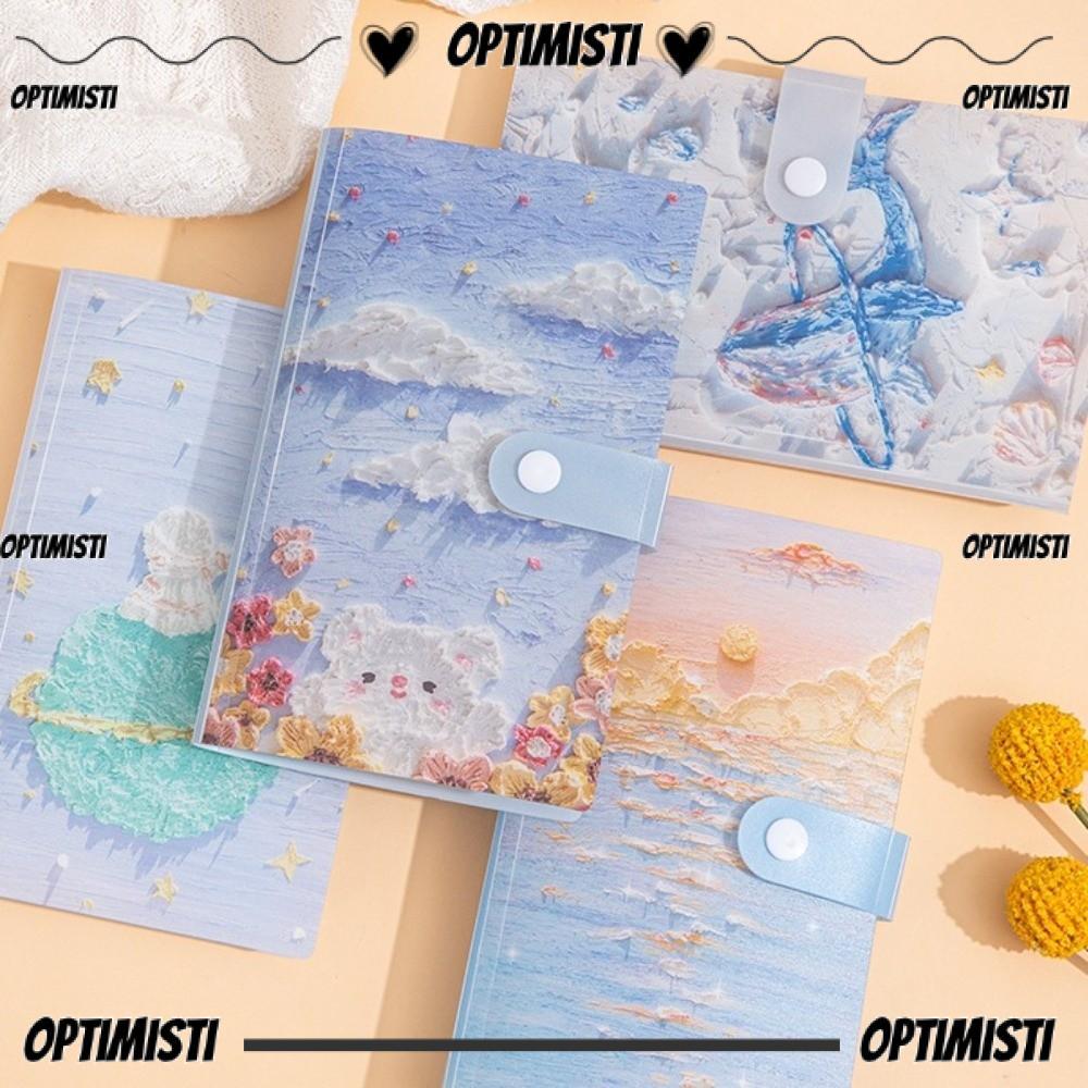 OPTIMISTI8E Mini Binder Saving Challenge, กันน้ําแบบใช้ซ้ําได้ 100 ซอง ท้าทายประหยัดเงิน, ภาพวาดสีน้