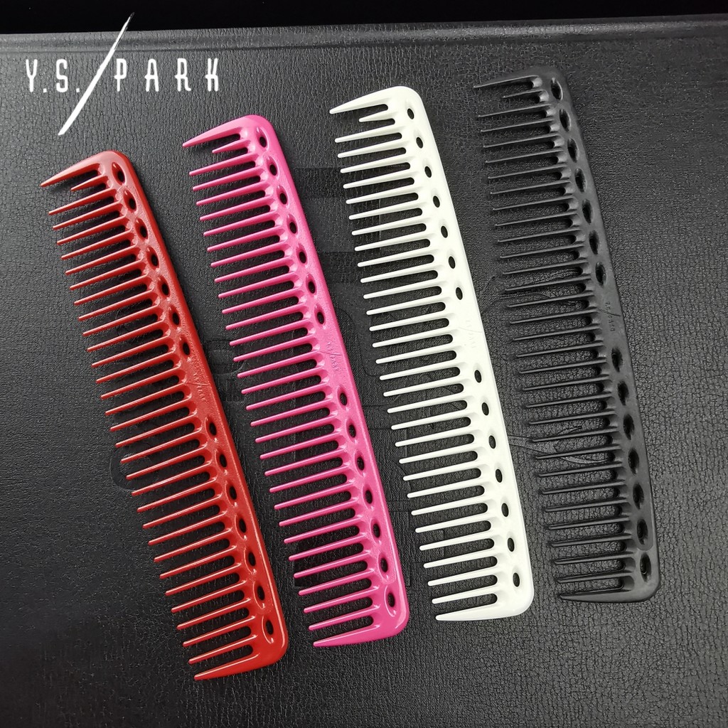 ญี่ปุ่นต้นฉบับ YS.PARK หวีตัดผม YS402 หวีฟันกว้างช่างทําผมมืออาชีพตัดผมหวีเรียบ