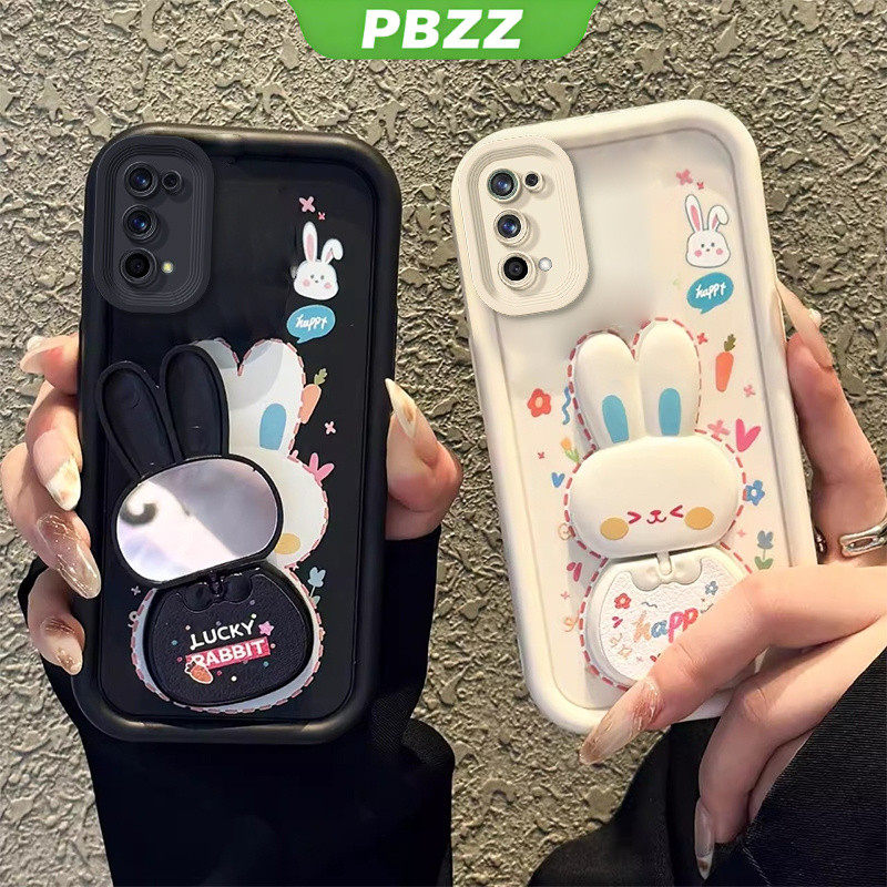 PBZZ FOR เคส เคสสําหรับRealme 7 pro realme 7i realme c17 เคสโทรศัพท์Softcaseซิลิโคนกันกระแทกฝาครอบการออกแบบใหม่ความงามกระจกกระต่ายพร้อมที่วางJTCTZJ01 – โปรปัง