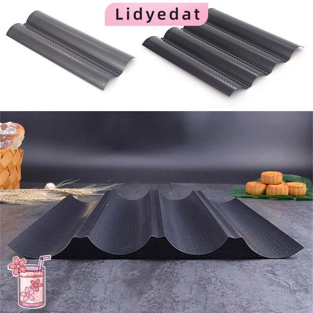 LIDYEDAT165 แม่พิมพ์ Baguette, Nonstick 2/4 Grooves ถาดอบ Baguette, Waves Bakeware French Bread Toas