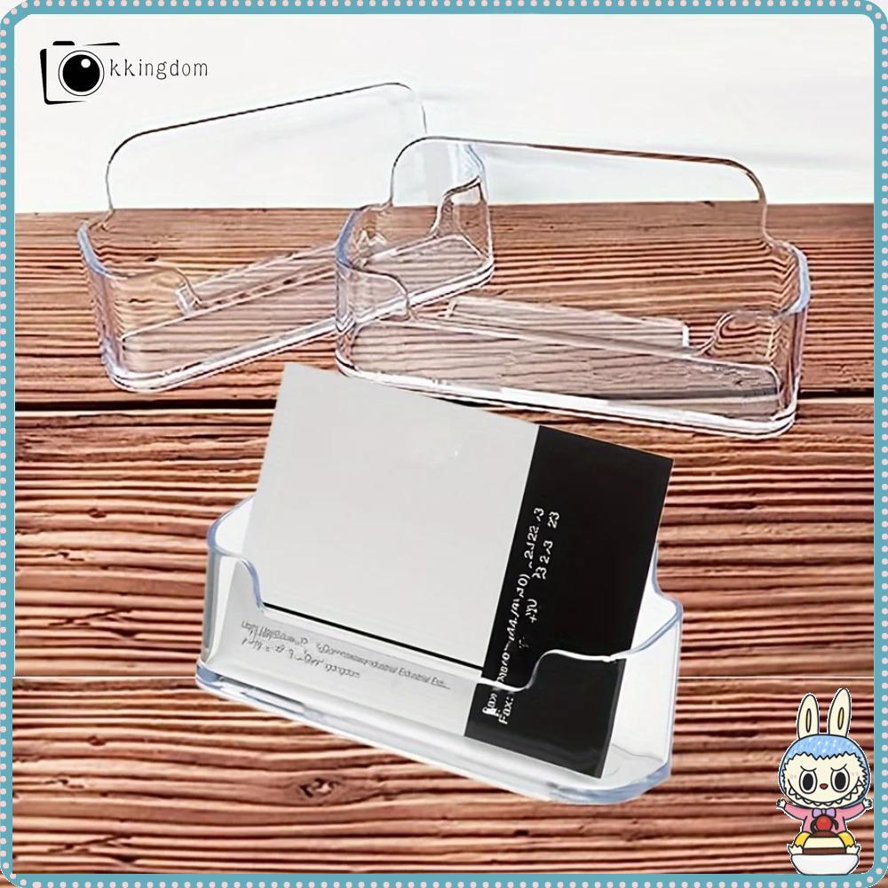 KKINGDOM Desktop Shelf Box, Location Card Organizer Transparent Business Card , Creative Acrylic Sto