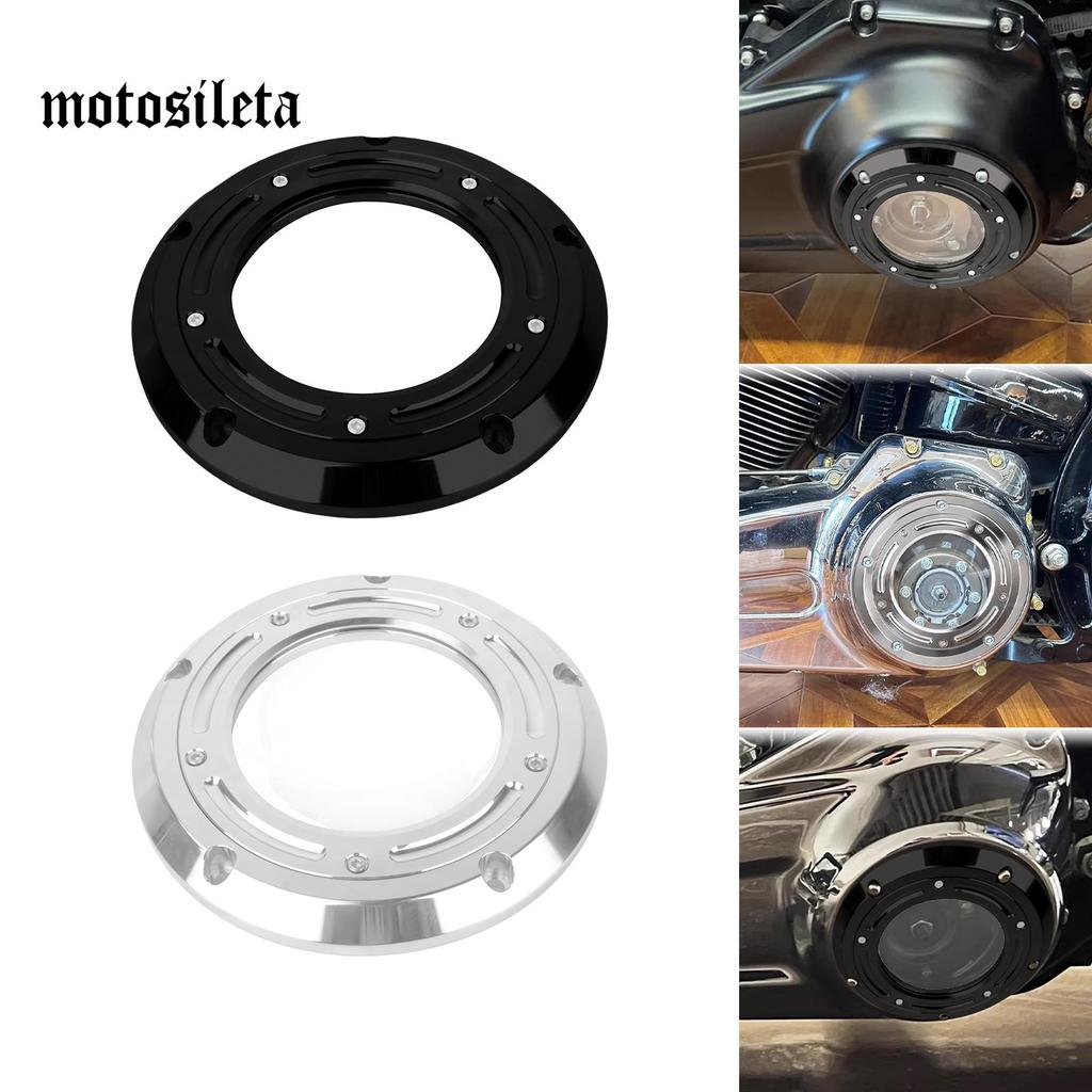 รถจักรยานยนต์สีดํา CNC Derby ฝาครอบเครื่องยนต์สําหรับ Harley Touring Road King 99-15 Softail 99-18