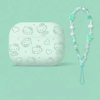 เคสหูฟังคิตตี้น่ารักสําหรับ แอร์พอด 1 2 3 4 มือโปร 2 แอร์พอด มือโปร3 ชุดหูฟังบลูทูธไร้สายฝาครอบป้องกันพร้อมจี้