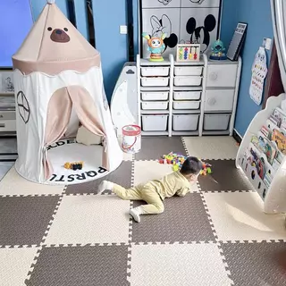 [หนา 2 ซม🔥] แผ่นโฟมรองคลาน EVA💯% 60*60/30*30 ซม.เช็ดทำความสะอาดง่าย แผ่นกันกระแทกแถมมีขอบปิด
