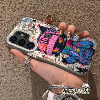เหมาะสำหรับ Redmi 11s 13C 9C A1 A5 9 10 12C 13 8 10A 10s 9A 10C Note 13 14 12 12 Pro 13 Pro แมวจักรกลสไตล์ไซเบอร์พังก์