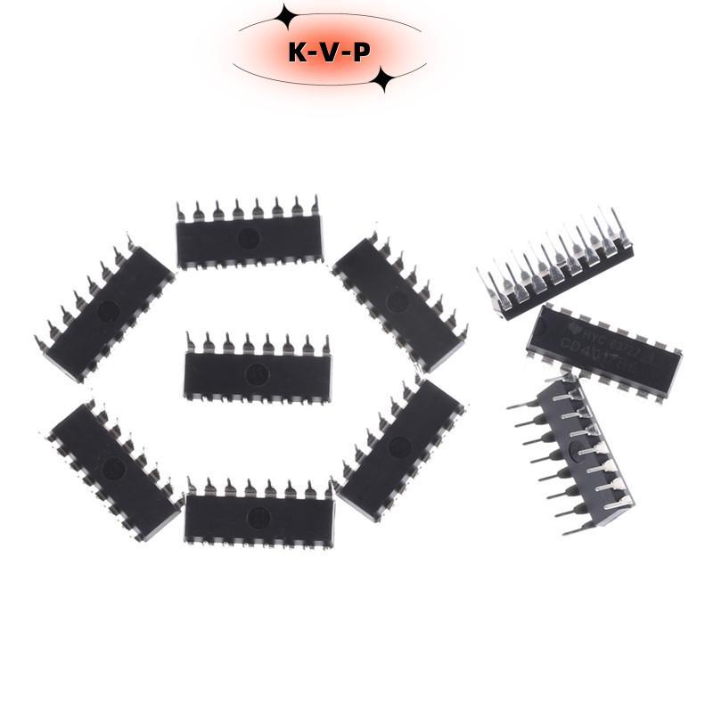10ชิ้น CD4017BE 4017 CD4017 10ทศวรรษตัวแบ่งเคาน์เตอร์