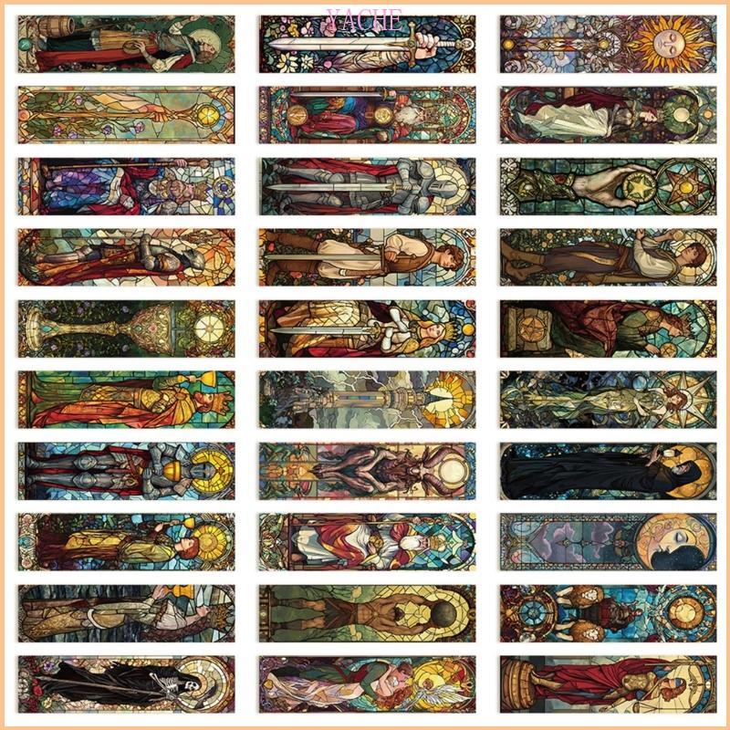 JACHE ชุดที่คั่นกระดาษ 30 ชิ้น Tarot Themed ที่คั่น 6x1 5 นิ้วสําหรับหนังสือ Lover Reader Writer ครูนักเรียนหน้าหนังสือ