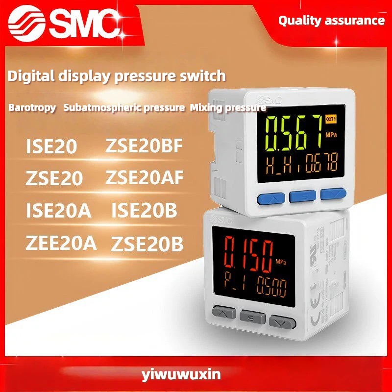 SMC แรงดันจอแสดงผลดิจิตอล ZSE20-N-M5-L/ZSE20F-M-01-L/ISE20-N-C4-L/ISE20-PL
