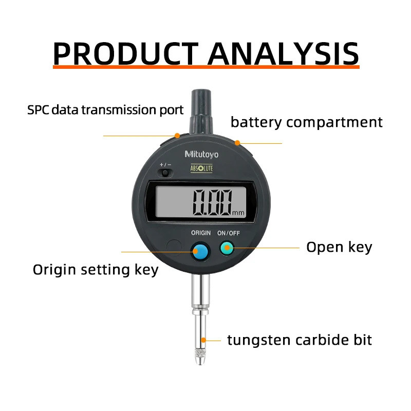 Mitutoyo Digital Dial Indicator 543-781B/790B-10 Dial Gauge ความแม่นยําสูงความสูง Gauge