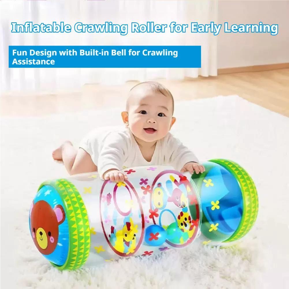 Inflatable Roller Bell ของเล่นเด็ก Crawling Aid Roller ของเล่น Early Educational พร้อม Bell สําหรับ 