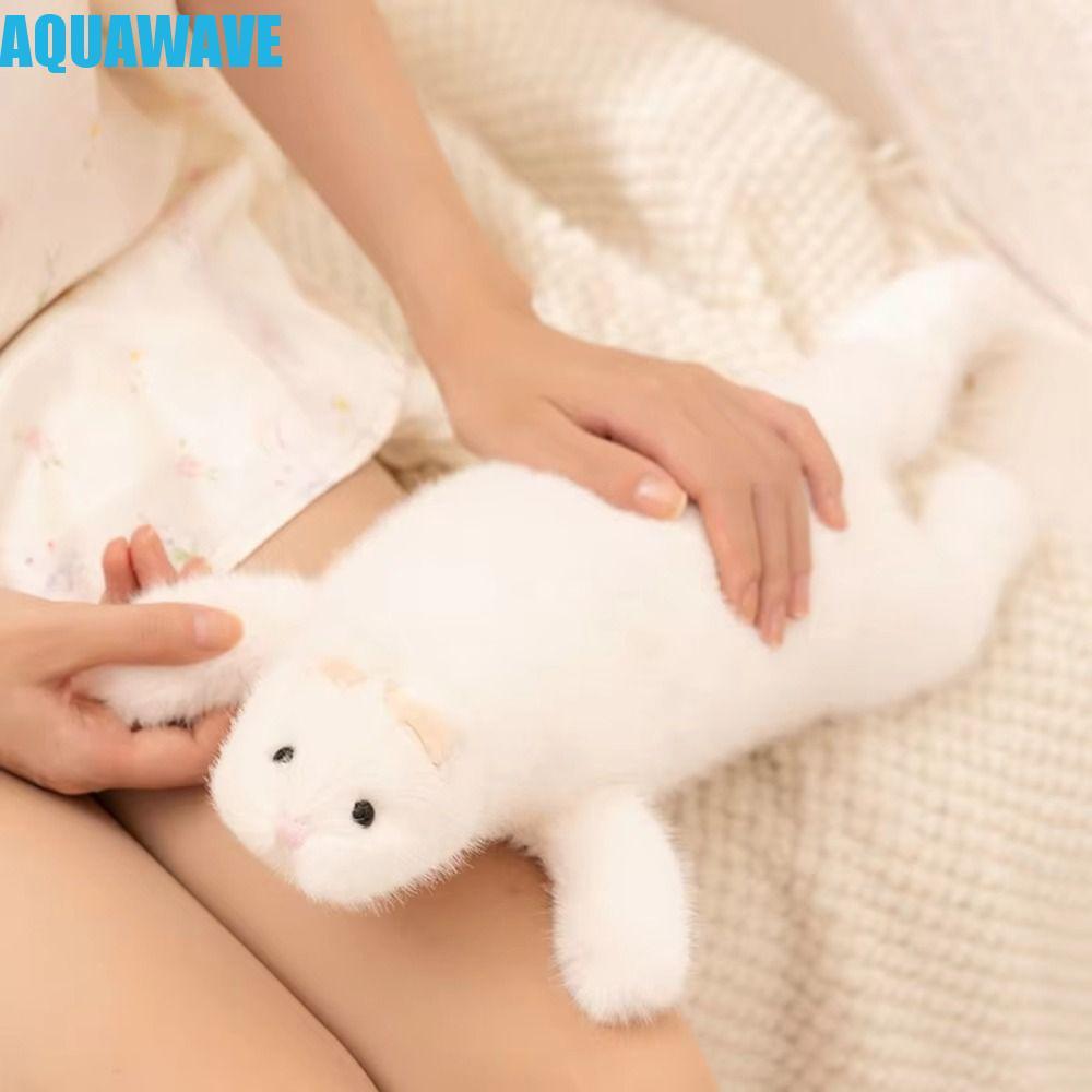 AQUAWAVE Plush Ferret ตุ๊กตาของเล่น,ลักษณะเหมือนจริง Huggable ตุ๊กตา Ferret ของเล่นตุ๊กตา,มาพร้อมกับ