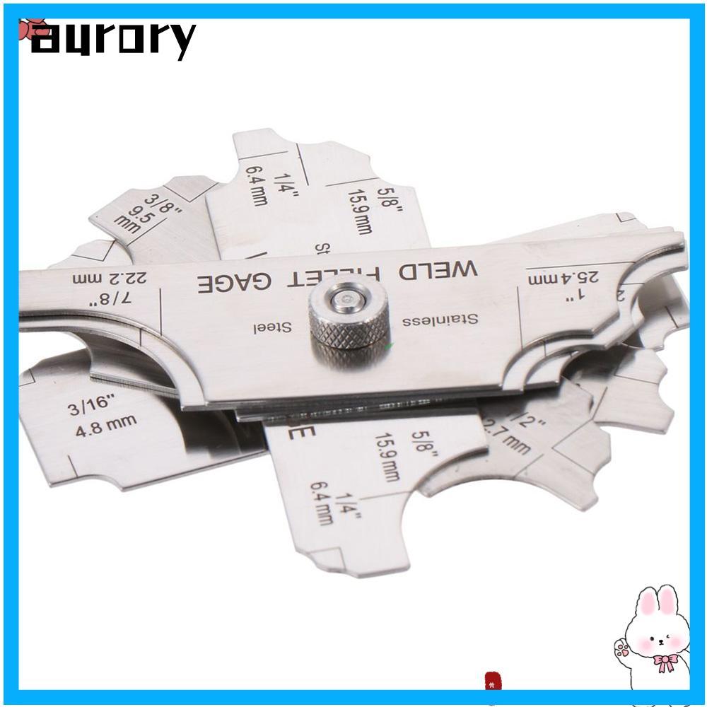 AURORY 7PCS เครื่องเชื่อม, MM & นิ้ว MG-11 เชื่อม Fillet Gages ชุด, Ulnar เครื่องเชื่อม 1/8-1 โลหะเช