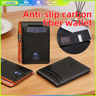 ร้านอยู่ที่ไทย ซองใส่บัตร rfid ทำจากไฟเบอร์คาร์บอน ป้องกันแม่เหล็ก กันขโมย กระเป๋าใส่บัตร พับได้ บางมาก