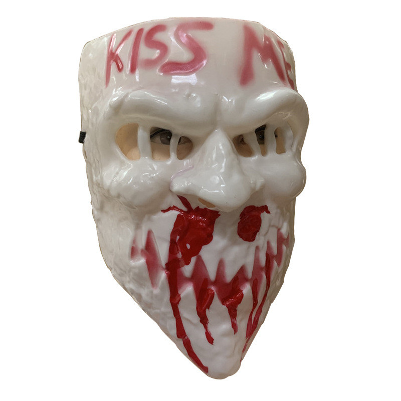 ธีมเลือดออก Spoof kiss Clown Mask Party Ball ตกแต่งหน้ากาก Sharp Face V-Shaped Clown Mask