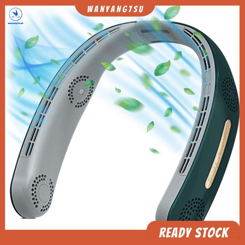 [wanyang7su.ph] พัดลมคล้องคอ พัดลมคล้องคอพกพา 4000MAh 360° Bladeless Cooling พัดลมคอส่วนบุคคลแบบชาร์