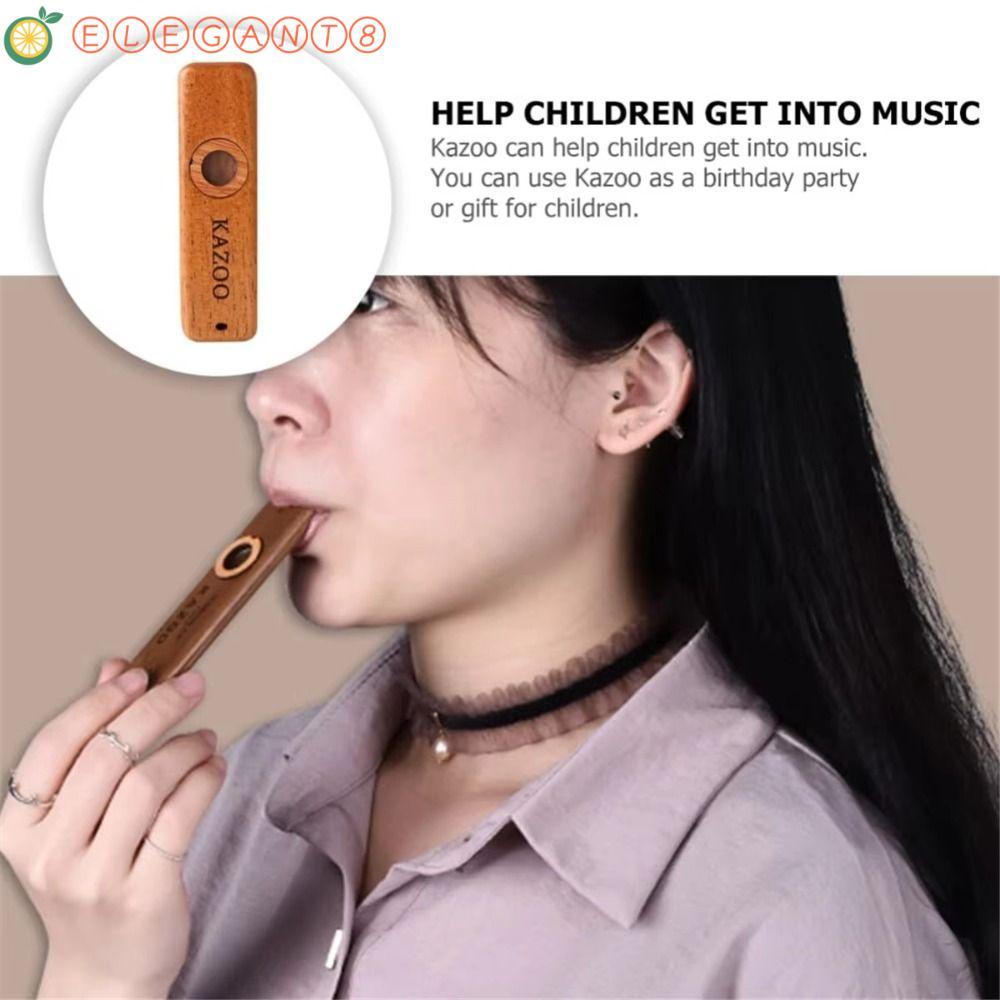 AELEGANT ไม้ Kazoo, ไม้พร้อมเชือกเส้นเล็กน้ําหนักเบารองรับ Kazoo, Professional Perforce Instruments 