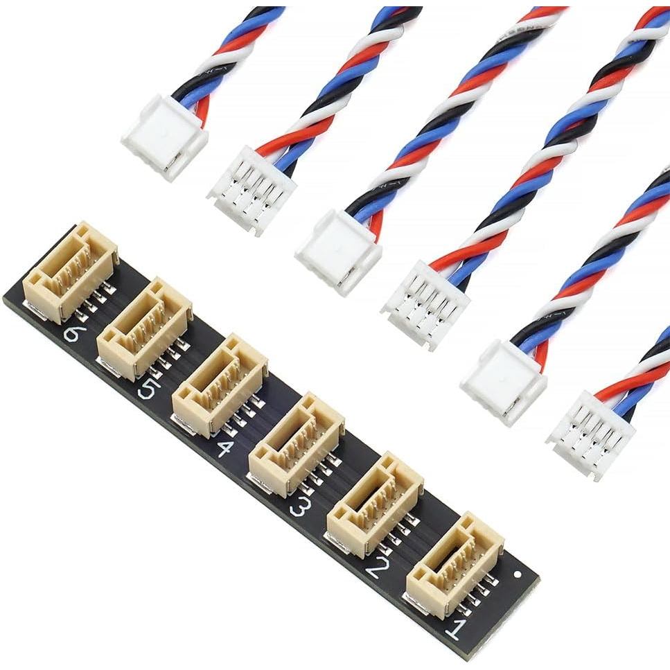I2C CAN Bus Splitter สําหรับ Pixhawk 6C 6X JST GH 1.25 4Pin 6 พอร์ต Pixhawk 4 Cube