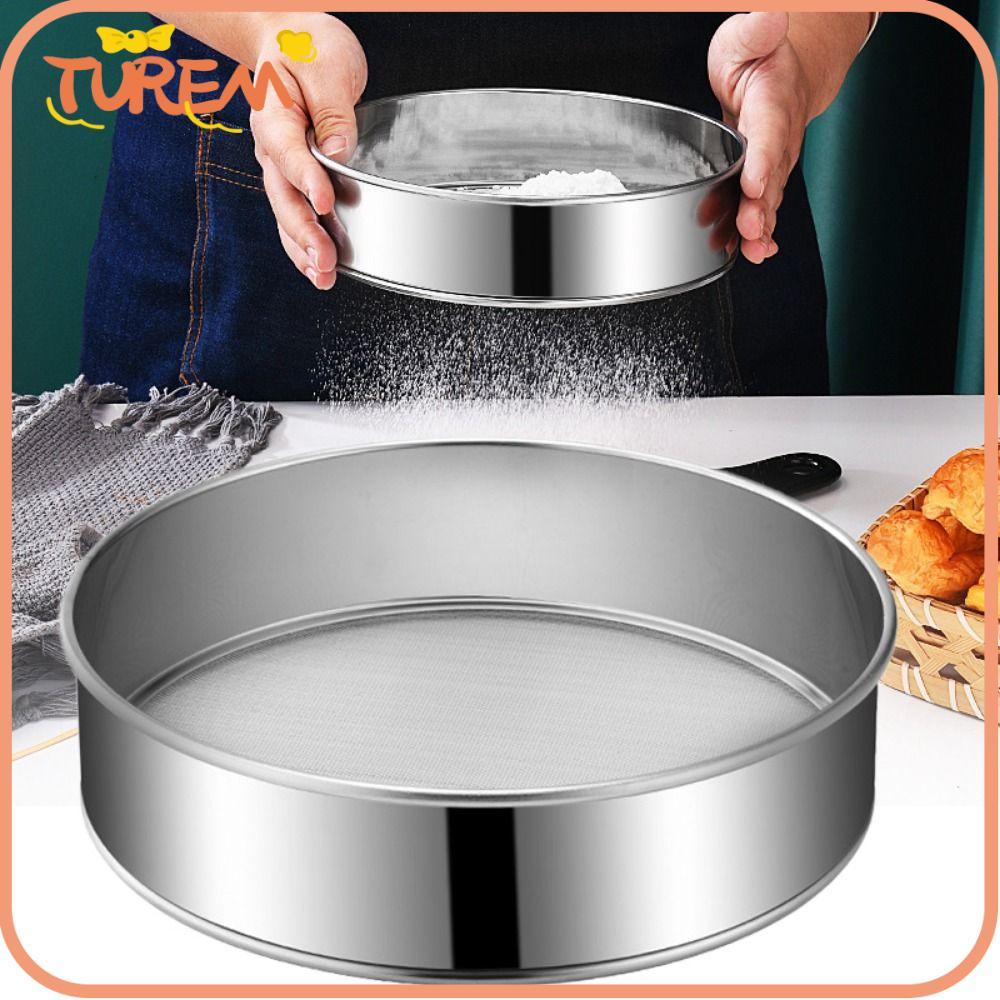 อนาคต ตาข่ายร่อนแป้ง,15/20/25/30ซม ตะแกรงแป้งกลม, สแตนเลสทนทาน พิเศษ-ดี 60 ตาข่ายแป้งเงินตะแกรงร่อนอ