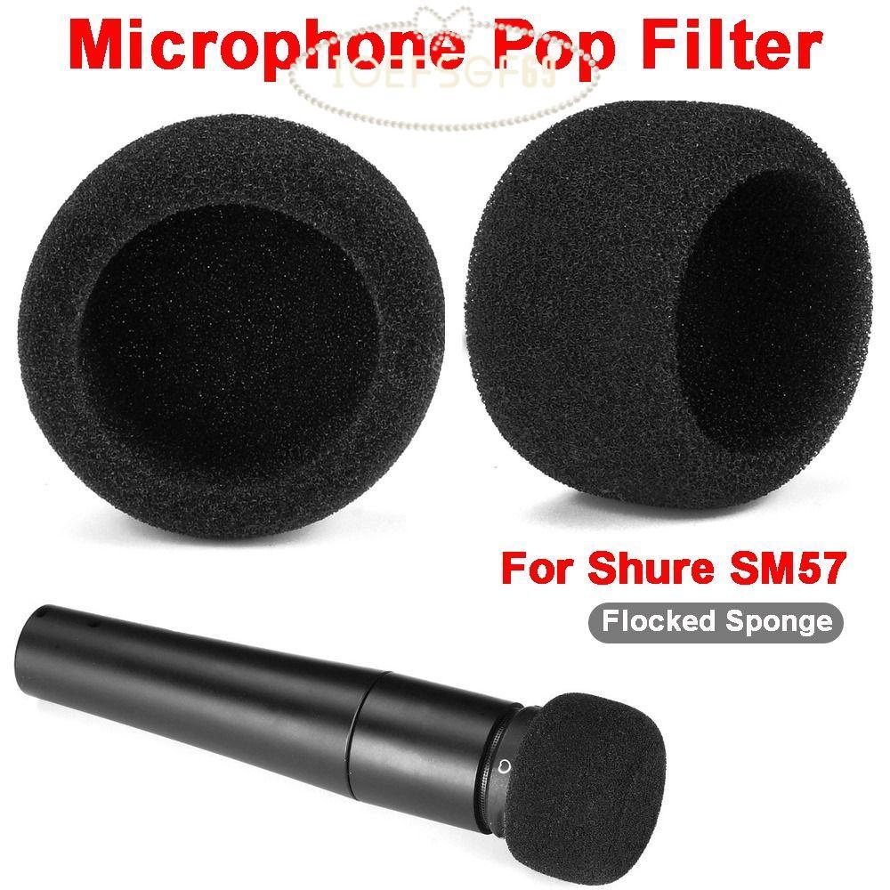 IOEFSGF69 ไมโครโฟน Pop Filter, Flocked ฟองน้ําโฟมเปลี่ยน Mic กระจก, Professional Windproof ลดเสียงรบ