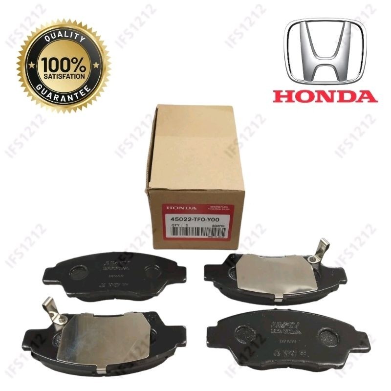 ใหม่ HONDA FRONT BRAKE PAD CITY TMO T9A CRZ CIVIC 1.7 S5A STREAM 1.7 S7A 2.0 S9A DISC 45022-TFO-Y00 
