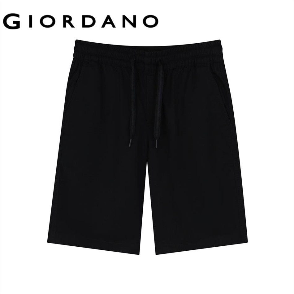 GIORDANO กางเกงขาสั้นผู้ชาย Men's Slim Twill Bermuda Shorts (180° Elastic Waist) 2 01105205