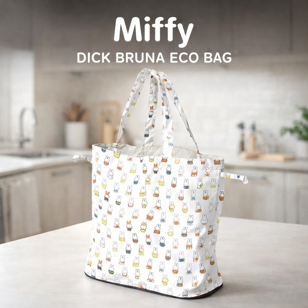 Dick Bruna Miffy Water-Repellent Eco Bag - Miffy 70th Anniversary History Pattern MIF-466BG