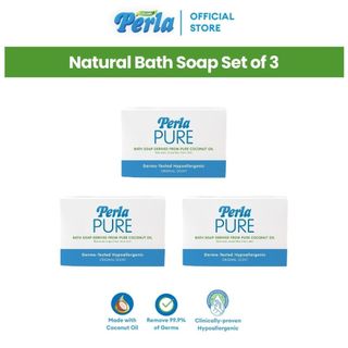 Perla Pure Bath Hypoallergenic Soap Original Scent - Personal Care (Set of 3)